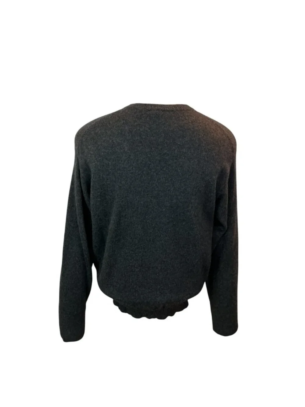 J. Crew 100% Cashmere V-Neck Sweater Mens Small Dark Gray